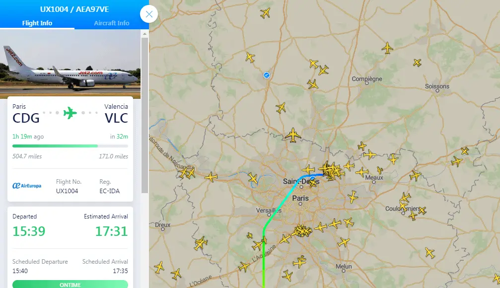 PlaneFinder – tracking d’aéronefs