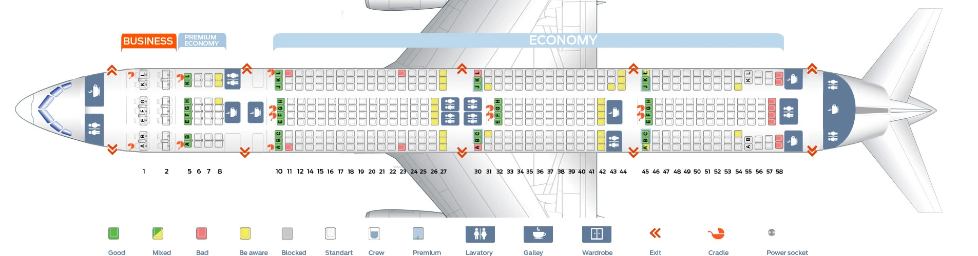 plan cabine Boeing 777-300 Air France