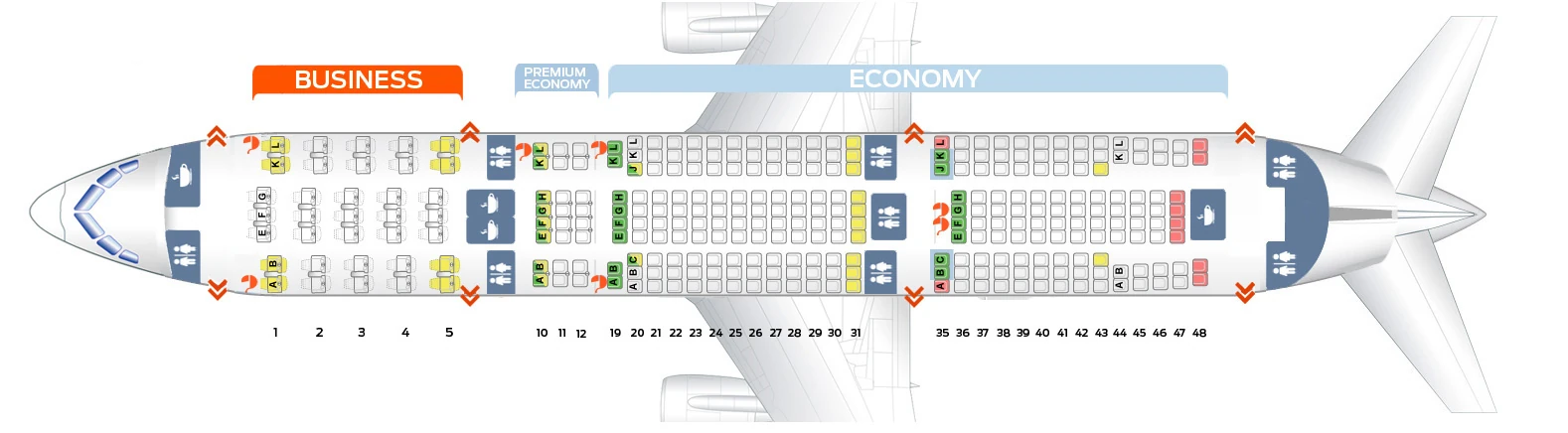 Boeing 777-200 Air France Plan Cabine