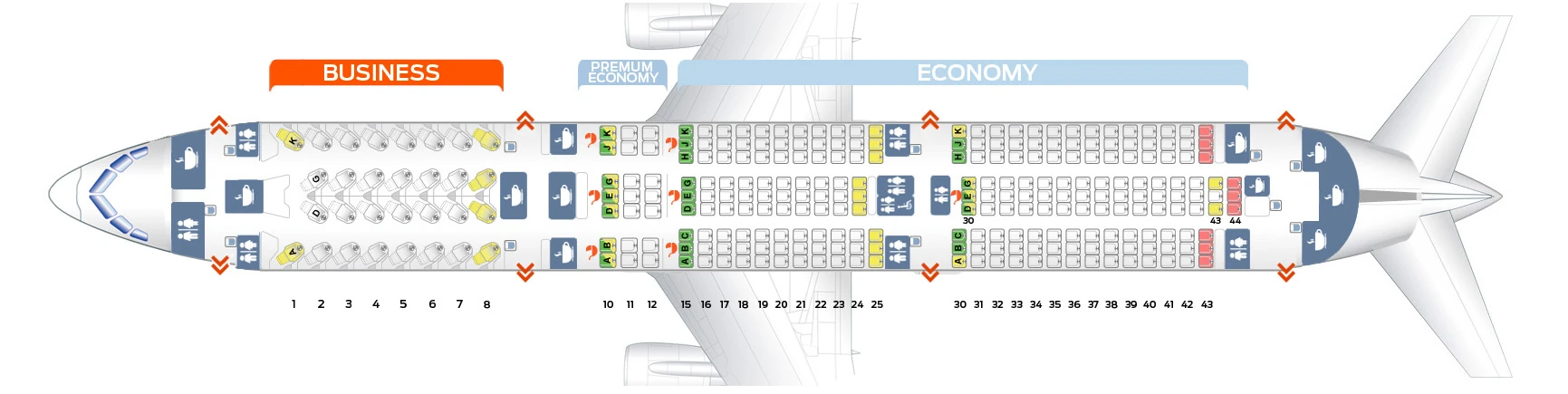 Boeing 787-9 Air France Plan Cabine